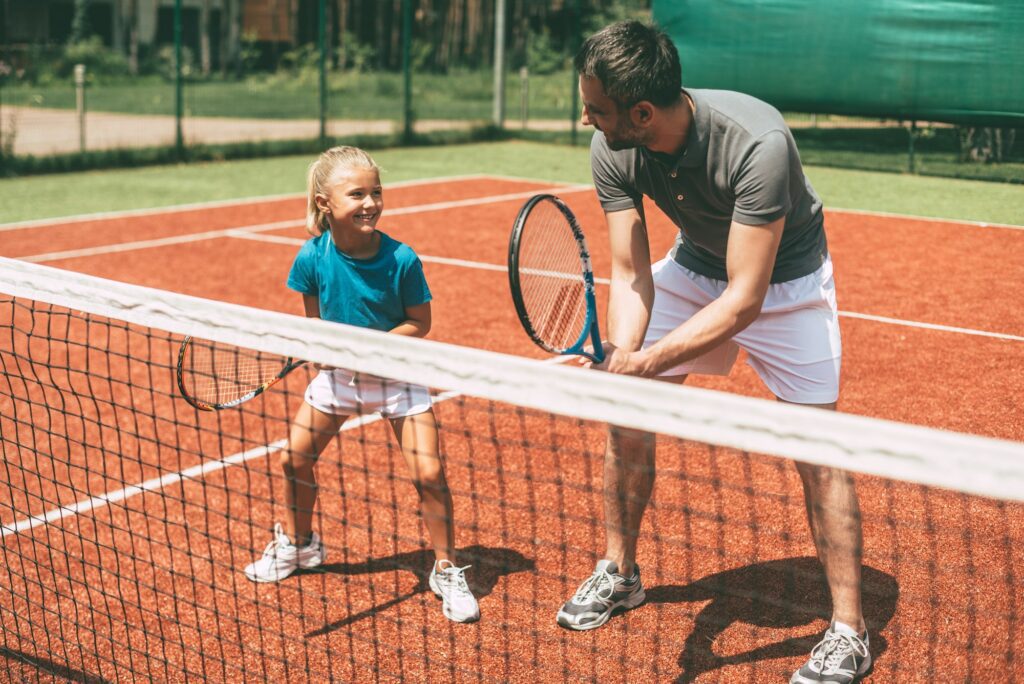 Tennis training.